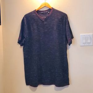 Beverly Hills Polo Top Gray with Red Stitching Cotton Blend